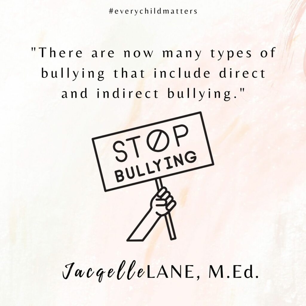 Quote from Jacqelle Lane it features a hand raising up a sign saying "STOP BULLYING" - jacqelle lane